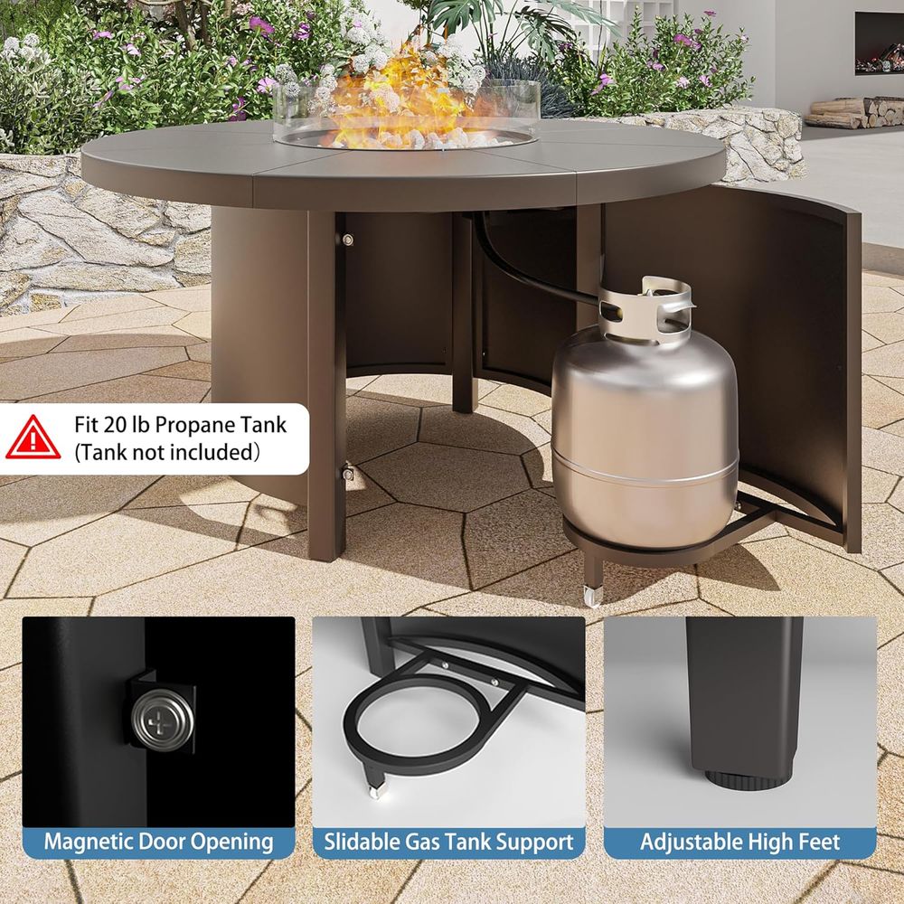 7-Piece Outdoor Patio Furnitur - Outdoor Furniture With Fire Pit Table avaliação e preço