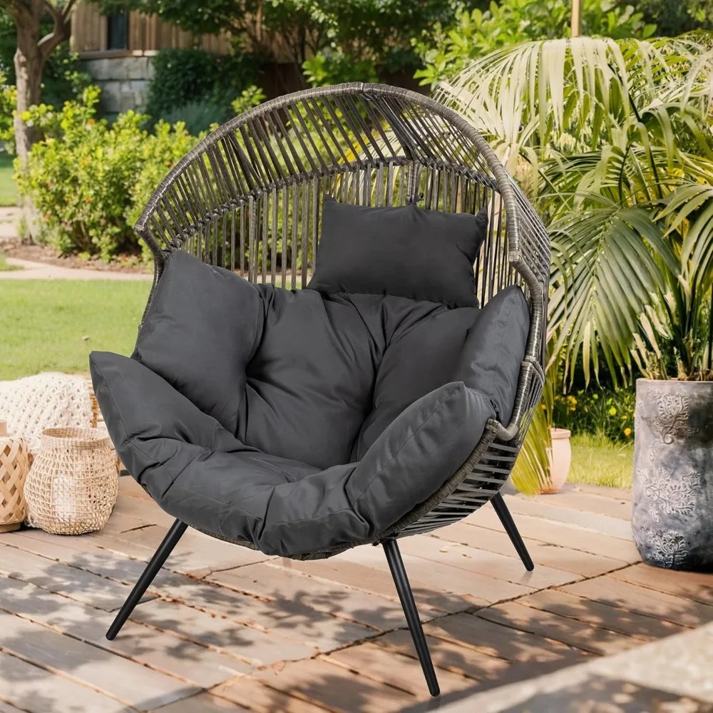 Outdoor Wicker Egg Chair PE Ra - Outdoor Furniture Egg Chair avaliação e preço