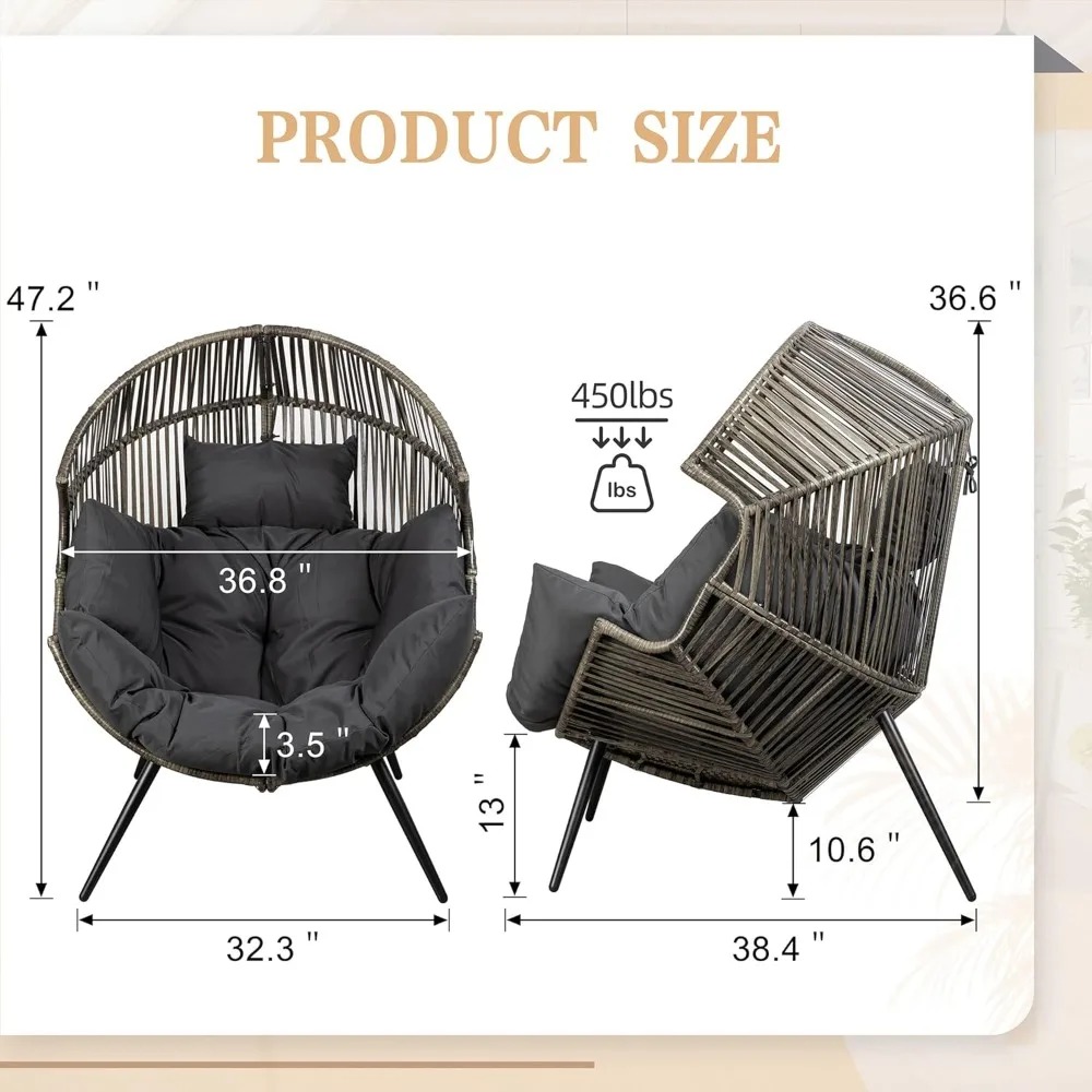 Outdoor Wicker Egg Chair PE Ra - Outdoor Furniture Egg Chair avaliação e preço