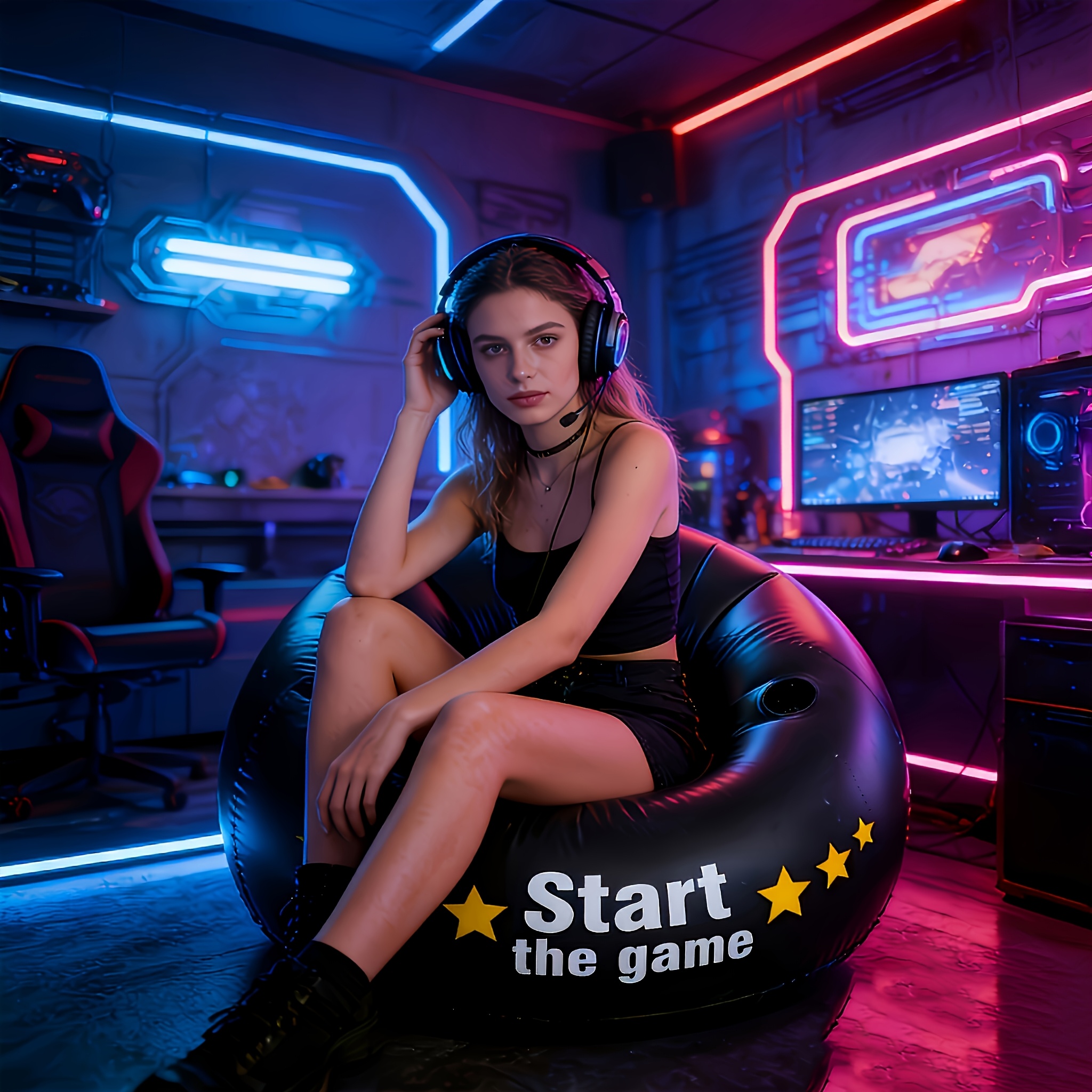 Gaming Inflatable Lazy Sofa Ch - Outdoor Furniture Lounge Chair avaliação e preço