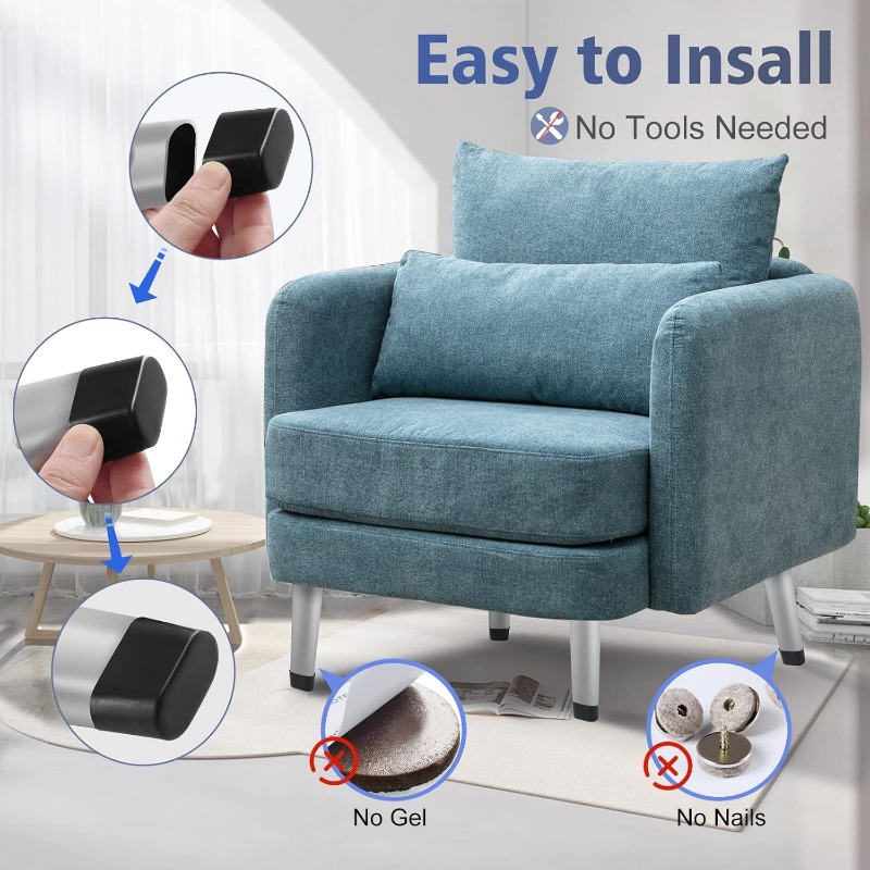 16pcs Transparent Oval Chair L - Outdoor Furniture Leg Protectors avaliação e preço