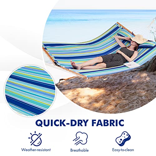 10.5 Feet Double Hammock With  - Outdoor Furniture Quick Dry avaliação e preço