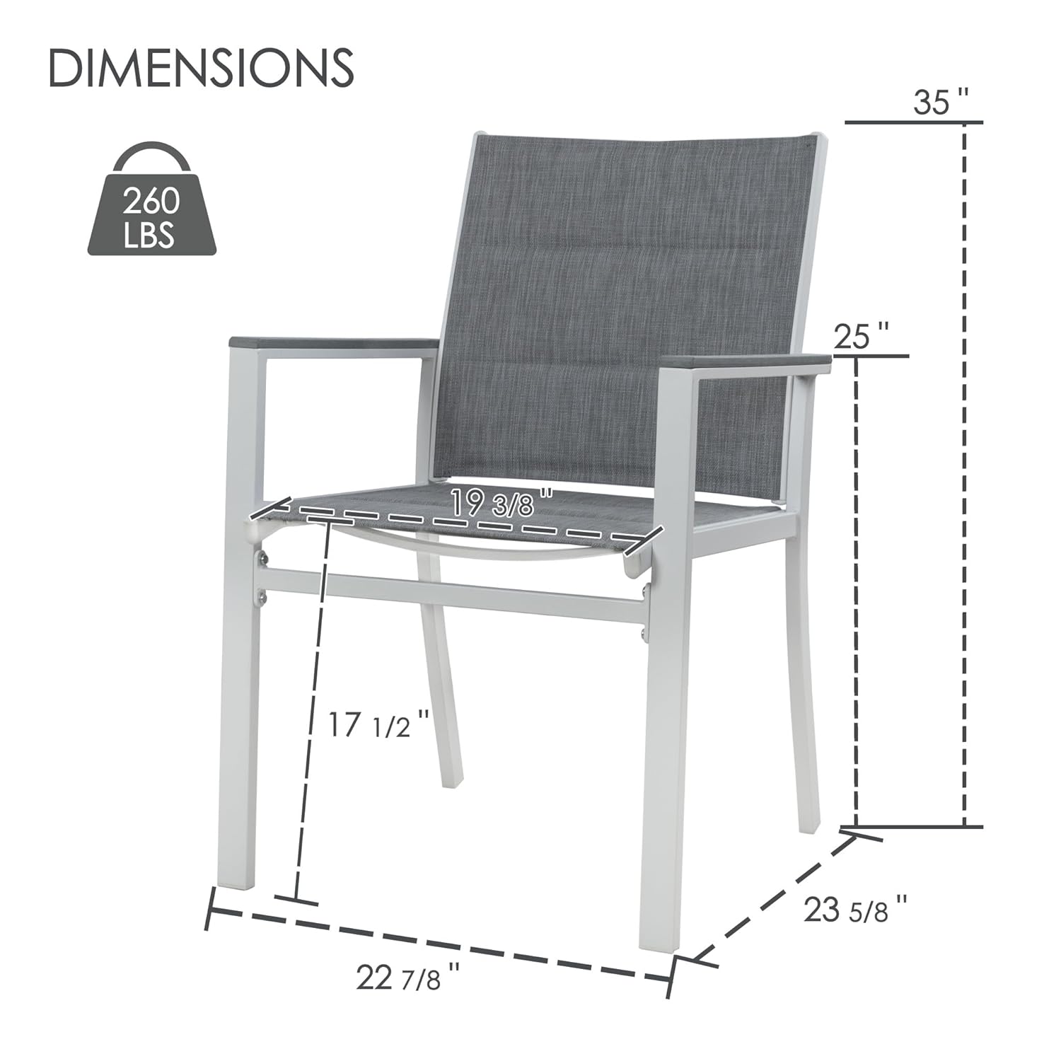 Aluminum Frame Padded Textilen - Outdoor Furniture Quick Dry avaliação e preço