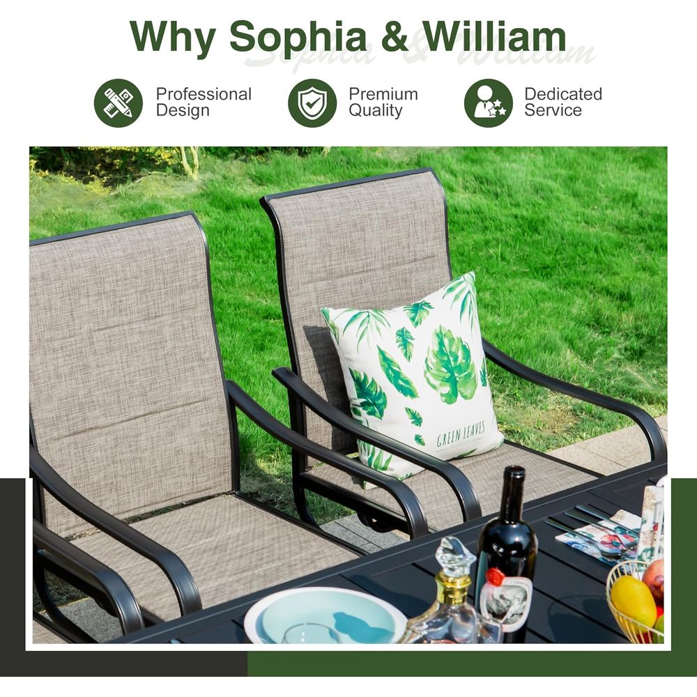 6-Piece Patio Swivel Chairs Se - Outdoor Furniture Quick Dry avaliação e preço