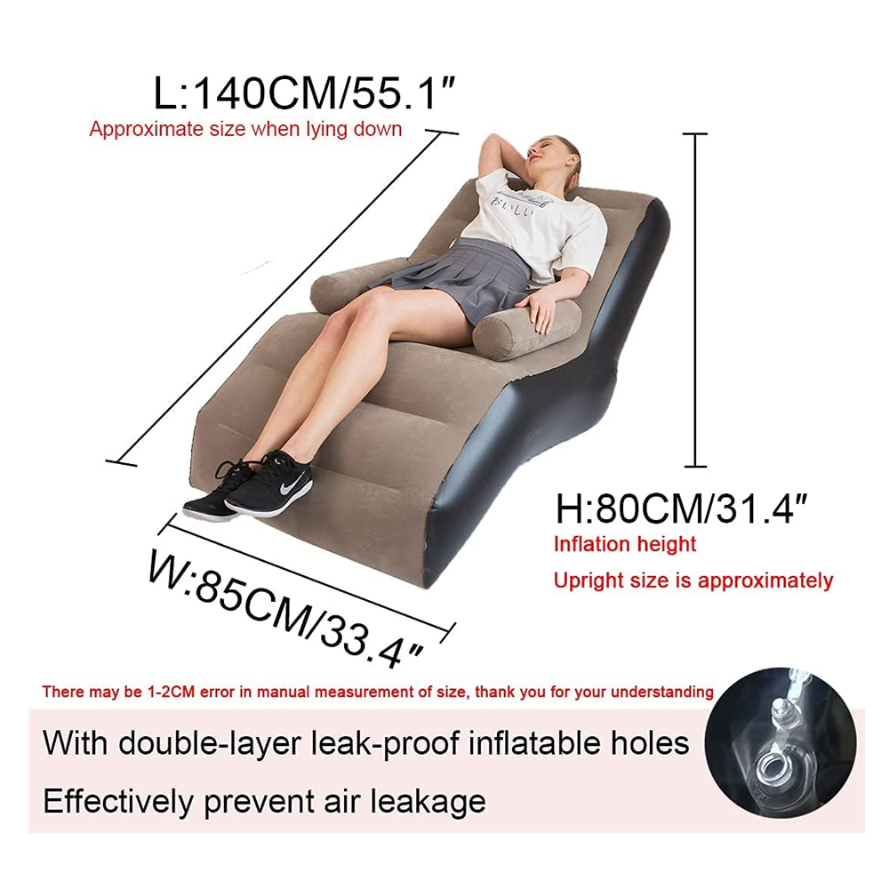 Folding Lazy Sofa,Inflatable L - Outdoor Furniture Lounge Chair avaliação e preço