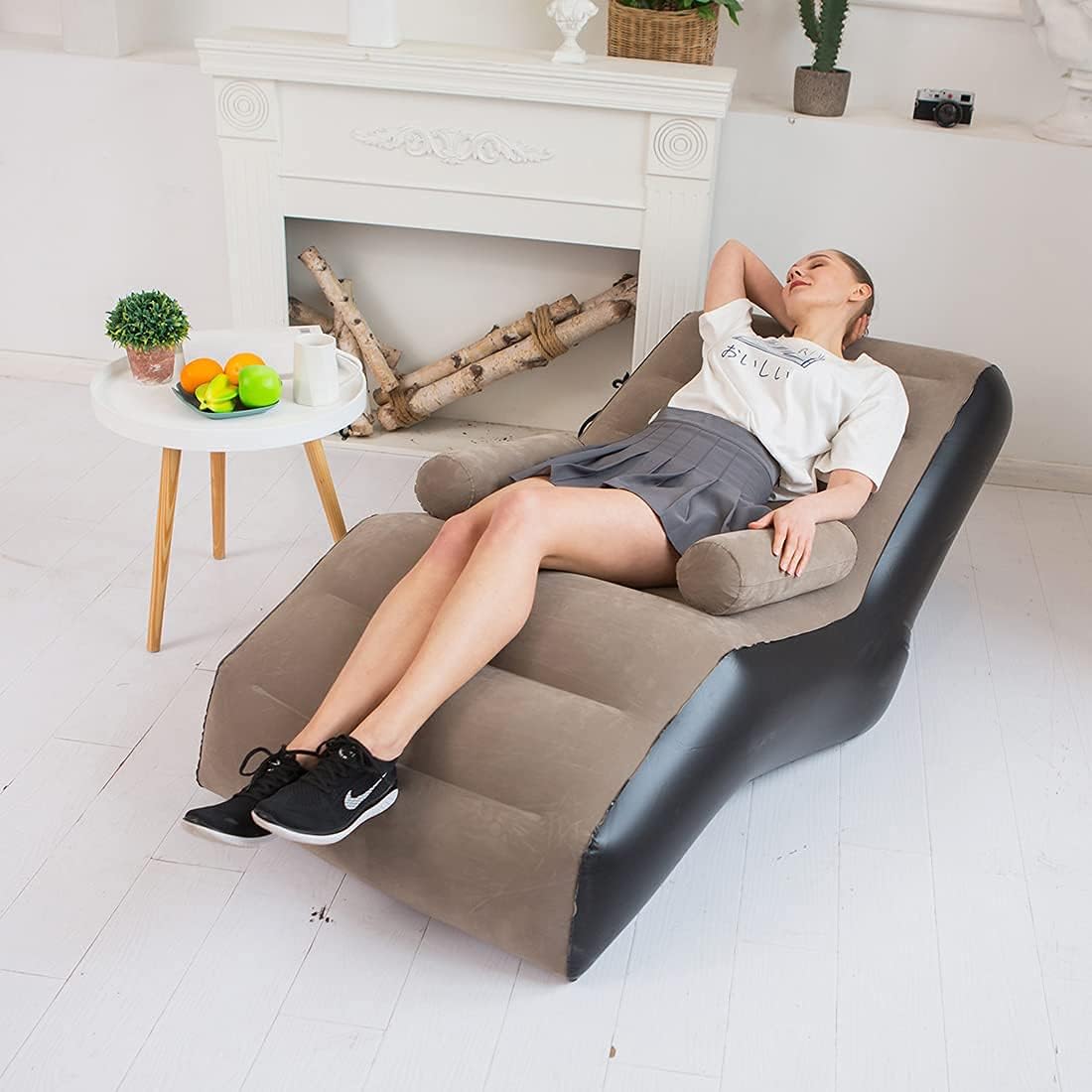 Folding Lazy Sofa,Inflatable L - Outdoor Furniture Lounge Chair avaliação e preço