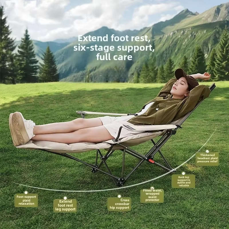 Folding Recliner Portable Camp - Outdoor Furniture Lounge Chair avaliação e preço