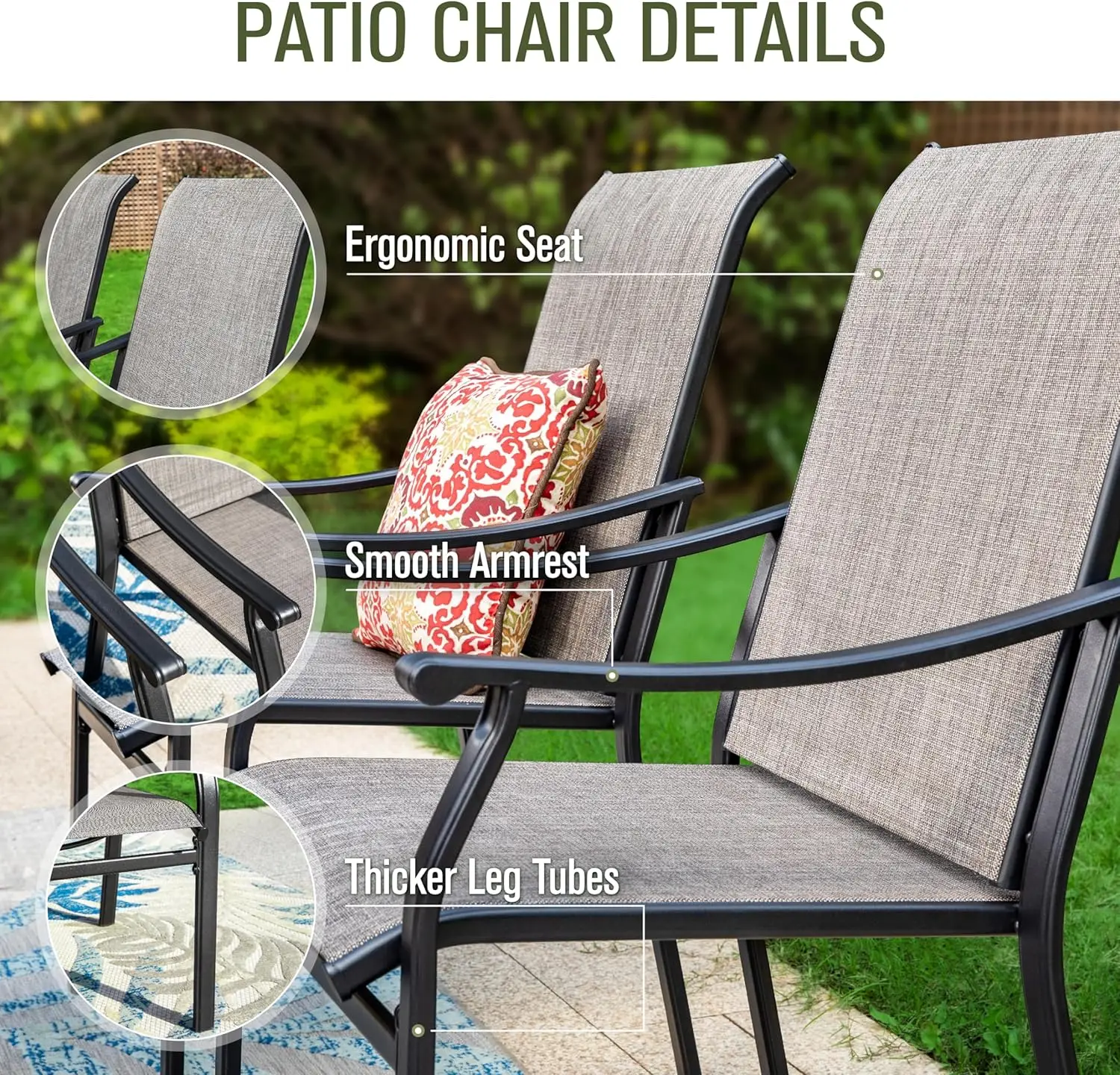 Patio Dining Set 9 Pieces, 8 Q - Outdoor Furniture Quick Dry avaliação e preço