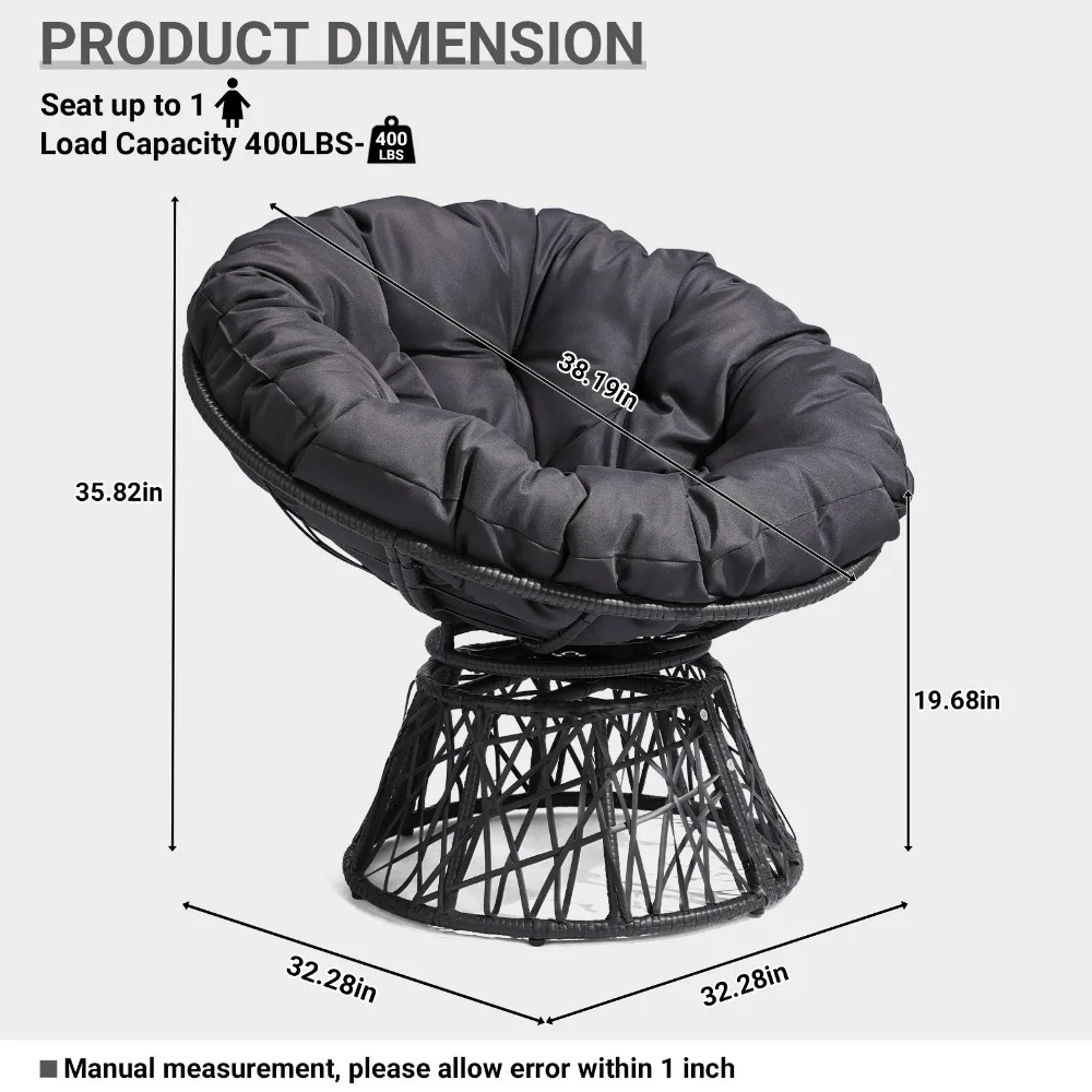 Swivel 3 Garden in/Outdoor Rad - Outdoor Furniture Egg Chair avaliação e preço