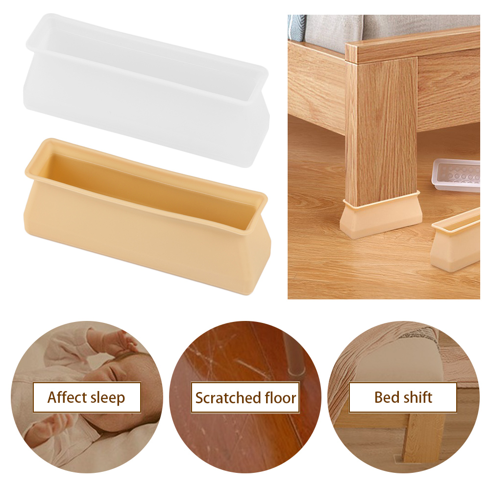 4PCS Silicone Rectangular Feet - Outdoor Furniture Leg Protectors avaliação e preço