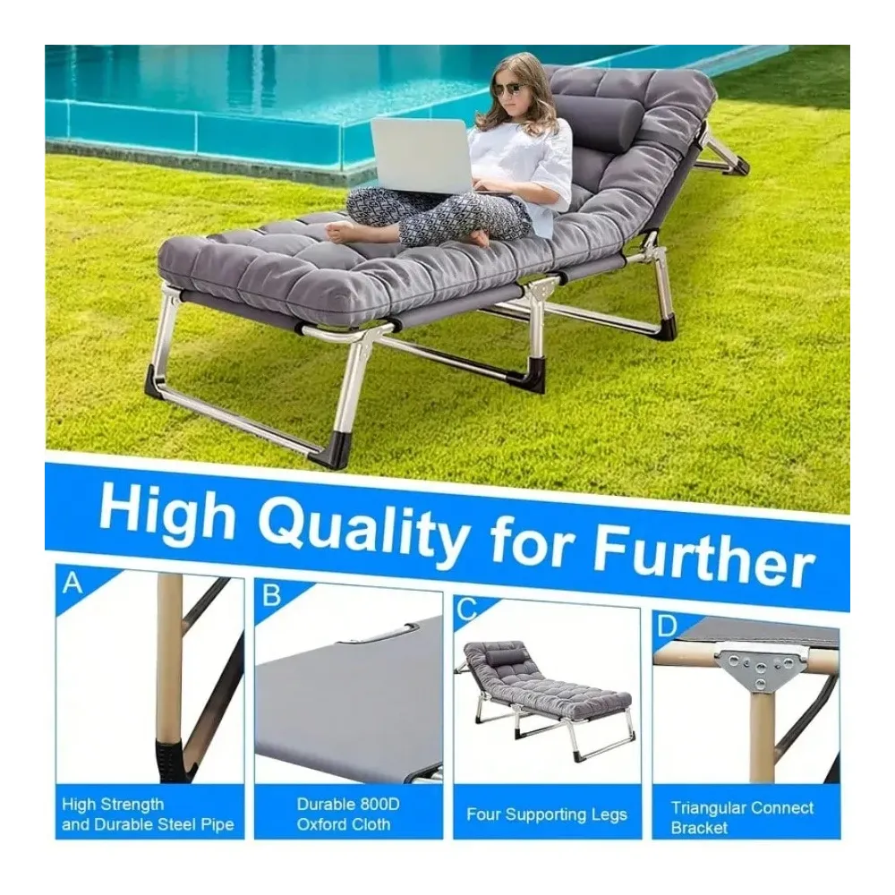 Folding Bed With Cushion Light - Outdoor Daybed Sofa avaliação e preço