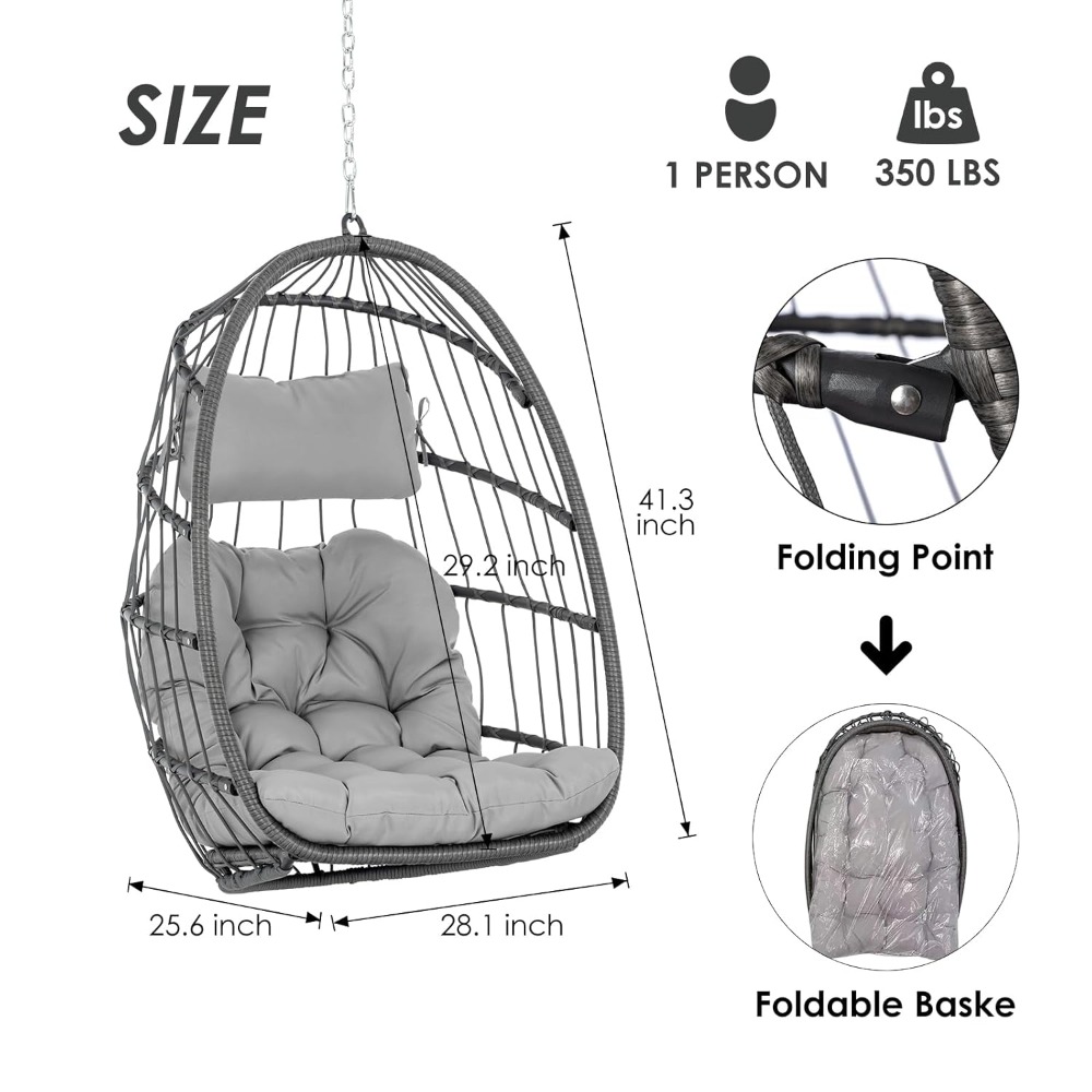 Hanging Egg Chair Without Stan - Outdoor Furniture Egg Chair avaliação e preço