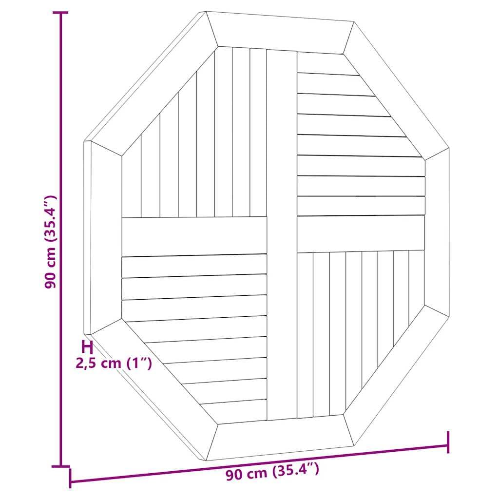 Octagonal Solid Teak Table Top - Outdoor Furniture Oil Teak avaliação e preço