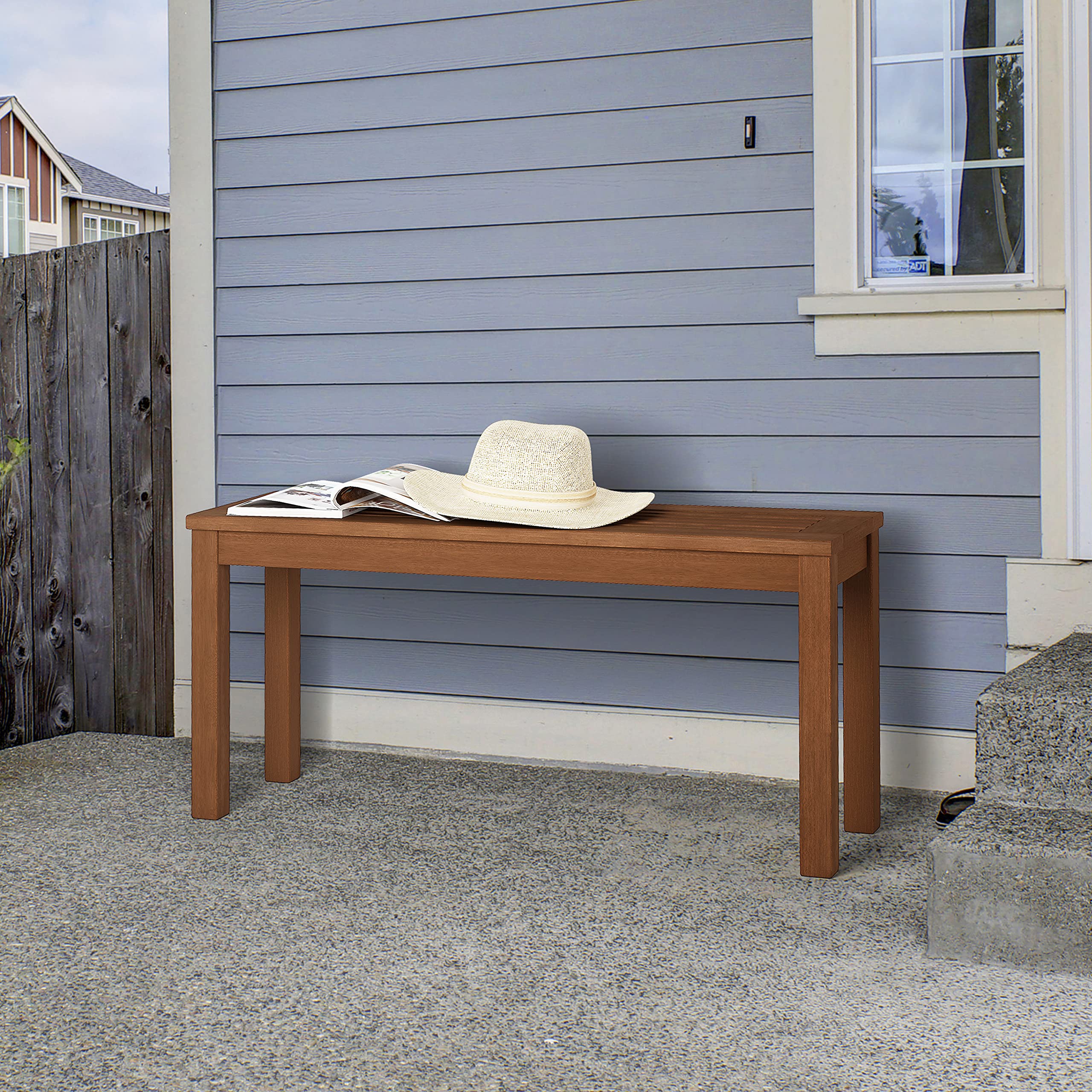 Backless Outdoor Bench With Te - Outdoor Furniture Oil Teak avaliação e preço